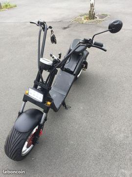 Scooter Electrique Design Type Harley Full Black