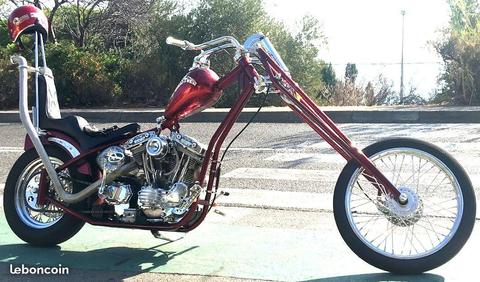 Moto Chopper Harley 70's