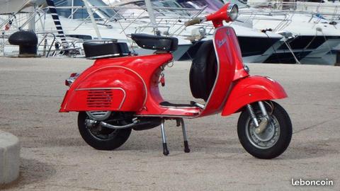 Vespa 125 collection 1959 rouge 6958 km + antivol