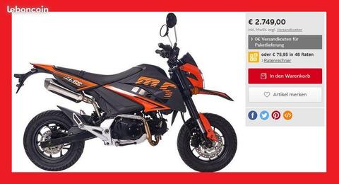 Motrac M5 125cc - moto puissante - 2000Km
